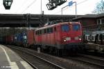 139 285-1 fuhr mit einen containerzug am 11.04.14 durch hh-harburg