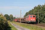 139 132-5 (Baujahr: 1959) mit einem Güterzug Emden-Osnabrück bei Leschede am 2-10-2015.