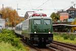 TRI E40 1313 mit TRI-Wagen�berf�hrung in Wuppertal, Oktober 2025.