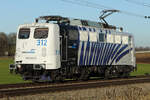 139 312 von Lokomotion als Lz am 18.12.25 bei Schmidhausen am 18.12.25