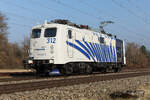 139 312 von Lokomotion als Lz am 4.3.26 bei Eglharting.