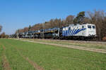 139 177 am Morgen des 20.3.26 bei Eglharting mit einem Autozug.