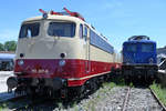 Die Elektrolokomotiven 113 267-9 & 139 287-7 waren Anfang Juni 2019 im Bayerischen Eisenbahnmuseum Nördlingen zu sehen.
