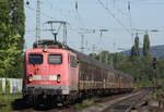 Am letzen Juli Tag, den 31.07.2020 zog 139 309 der Bayernbahn den Henkelzug(DGS59971) von Langenfeld(Rhld) nach Gunzenhausen durch Unkel.