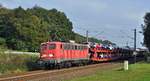 DB Cargo 139 132 mit Autotransportzug in Richtung Rheine (Laggenbeck, 06.10.14).