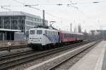 Die 139 310 mit einem Sonderzug am 8.03.08 in Mnchen Heimeranplatz.