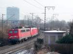 139 560-7 und 185 205-2 ziehen den FE 44696 nach Kornwestheim aus Singen am Hohentwiel.