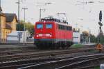 139 132-5 kommt zur Gterzug-bergabe nach Bielefeld-Brackwede eingefahren.