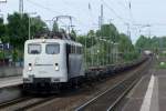 139 312-3 mit leerem Containerzug bei der Durchfahrt in Recklinghausen 7.5.2011