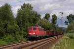 139 557-3 mit einem Eaos Ganzzug in Unkel am 18.06.2011