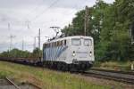 Am 18.7.2011 zieht 139 177-0 einen Gterzug durch Ratingen-Lintorf.