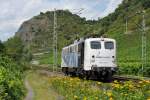 139 177-0 fuhr solo Richtung Sden. Aufgenommen am 10/08/2011 bei Leutesdorf.