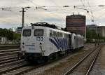 139 133 + 186 284 als Lz nach Mnchen Nord am 29.04.2012 bei der Durchfahrt in Mnchen Ost.