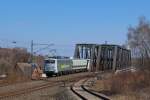 Am 2.4.2013 hatte die 139 von railadventure einen der neuen Lints von Abellio am Haken, die fr die RB 47 vorgesehen sind. Soeben wurde die Brcke bei Waltrop durchfahren