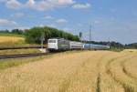 139 558 Rail Adventure mit einem U-Bahn Zug der MVV aus Mnchen am Haken fhrt an meinem Fotopunkt bei Ebersbach(Fils)in Richtung Stuttgart vorbei.Aufgenommen am 20.7.2013