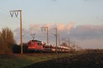 139 309-9  (Baujahr: 1964) mit einem Güterzug in die Richting Emden bei Gandersum am 12-11-2015.