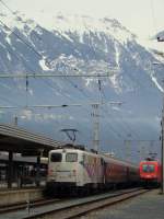 139 310-7 als Nachschiebelok in Innsbruck.06.12.2009