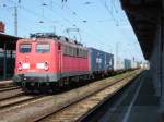 Am 19.07.2014 kam 139 285 mit einem Containerzug aus Richtung Magdeburg nach Stendal und fuhr weiter in Richtung Wittenberge.