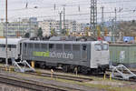 railadventure Lok 139 558-1 ist beim Badischen Bahnhof abgestellt.