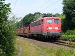 140 037 mit Auto-Leerpark in Rheine=Bentlage, 04.07.15