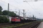 140 790-7 mit einem Kieszug in Dsseldorf Eller am 23.07.08