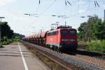 140 013-4 mit Einfachlampen und ohlezug in Hilden am 24.07.08