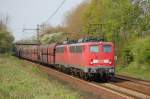 140 816-0 + 140 828-5 mit einem Kohlezug am 18.4.2009 durch Ahlten -> Lehrte