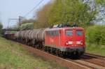 140 169 (DB Cargo) mit gem.GZ am 18.4.2009 durch Ahlten -> Lehrte