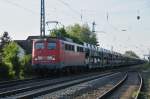 Bekenne mich eindeutig als Freund der Altbau-E-Loks: 140 643-8 mit einem langen Autotransport.