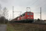 140 801 und 140 799 mit Kohle am 20.3.10 in Dedensen/Gmmer.
