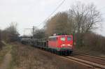 140 681 mit einem Autozug am 25.3.10 in Ahlten.