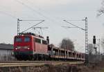 140 261-9 mit einem Gz Richtung Mnchengladbach Hbf an Km 28.4 der KBS485 24.3.10