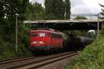 140 012-6 mit einem Kesselwagenzug am 30.07.2010 in Hannover Limmer