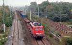 140 600 zieht am 03.10.10 einen gemischten Gz durch Holzweiig Richtung Leipzig.