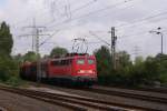 140 680-0 mit einem gemischtn Gterzug in Dsseldorf-Eller am 24.06.2011