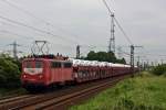 140 024-1 rauscht am 05.07.'11 einem VW-Zug durch Ahlten