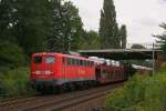 140 002-7 mit einem Autotransportzug in Hannover-Limmer am 28.07.2011