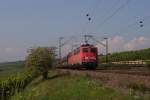 140 821-0 + 140 810-3 mit einem Kohlezug in Erbach (Rheingau) am 03.09.2011