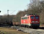 140 013-4 mit Gterzug am 08.03.11 in Vollmerz   