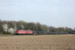 DB 140 799-8 mit DB 140 805-3 in Vilich-Mldorf am 3.4.2012