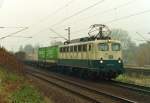 140 712 mit Gterzug Richtung Maschen am 03.11.1993 zwischen Hamburg-Harburg und Meckelfeld