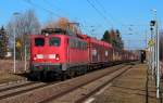 Normalerweise ist die 140 799-8 im Saarland und im Ruhrgebiet oft als Mehrfachtraktion vor Kohlezügen anzutreffen, aber am 14.02.2015 hat sich jene Maschine nach Zwickau verirrt und bespannte den