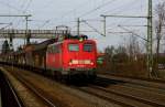 Am 07.03.2015 kam die 140 368-2 von der DB aus Richtung Braunschweig nach Niederndodeleben und fuhr weiter in Richtung Magdeburg .