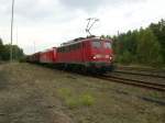 140 845 am 21.10.2006 mit 185 und Gemischtem Stahlzug in Eystrup
