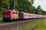 140 544-8 bei der Durchfahrt von Ratingen-Lintorf am 10.06.2015.