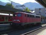 Die 140 844 am 29.09.2007 bei der Durchfahrt in Kufstein.