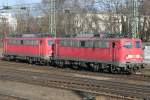 Die 140 594-3 und 140 003-5 rangieren in Aachen West  am 30.01.2009