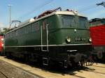 E40 128 des DB Museum Koblenz in Gremberg am 10.08.2010