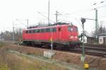 E-Lok 140 449 am 29.11.2002 in Reichenbach/Vogtl. abgestellt