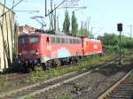 140 869-9 mit 185 183-1 im schlepp durchfahren den Hp Bochum Hamme in richtung Abzw Herne Rottbruch.
